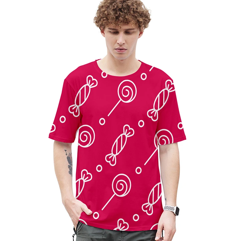 

3d T Shirts Colorful Sugar Print Fashion Hip Hop Men Women T-shirt Tops Short Sleeve Unisex 3d T-shirts Tee Shirt Sweatshirt 4XL