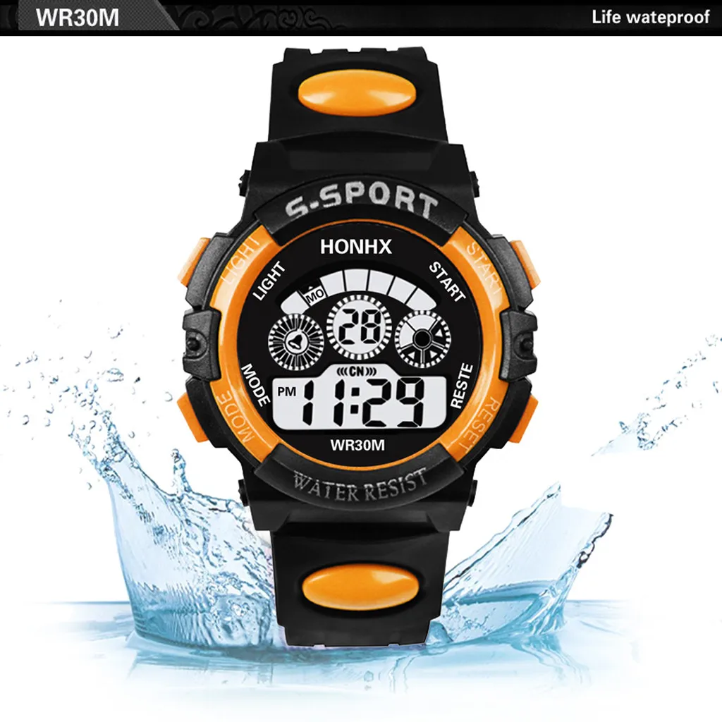 HONHX спортивные часы мужские с электронным цифровым дисплеем водонепроницаемые