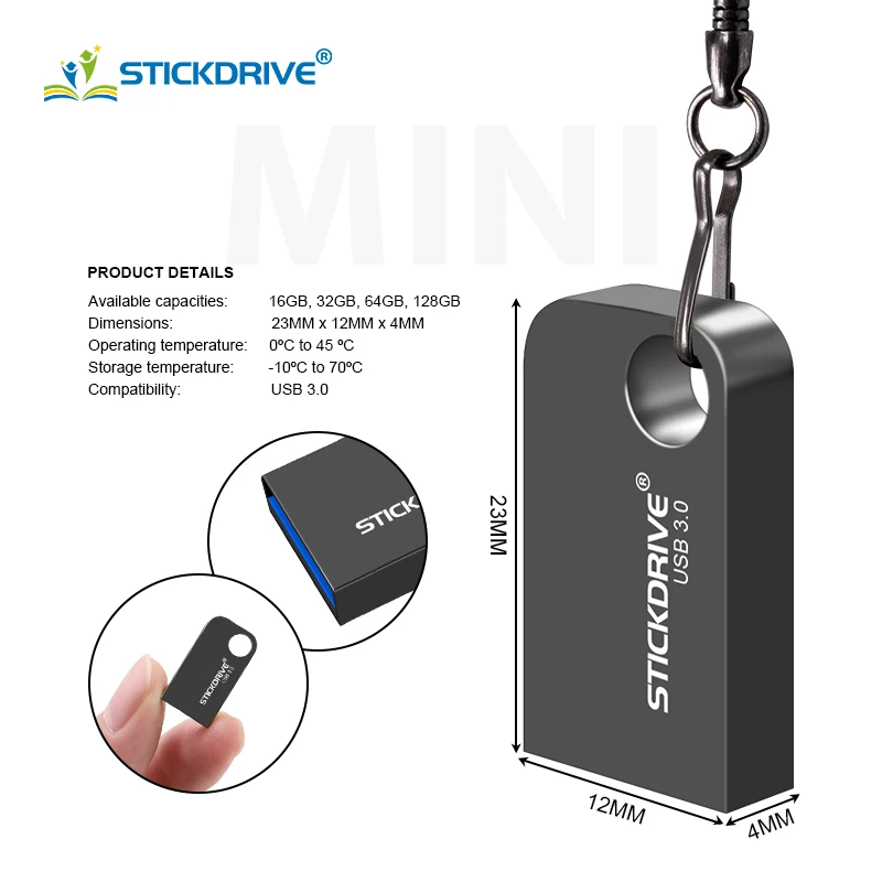 Custom LOGO Super mini usb 3.0 Flash Drive 128GB 64GB 32GB high speed 16GB memory USB Stick small u disk free shipping | Компьютеры и