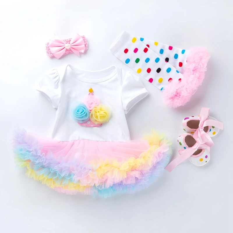 

Baby Girl Birthday Dress Set 2020 Girls Infant Baptism Clothes Birthday Party Wearing 1st Year Lovely Tutu Dress Suit for Girls