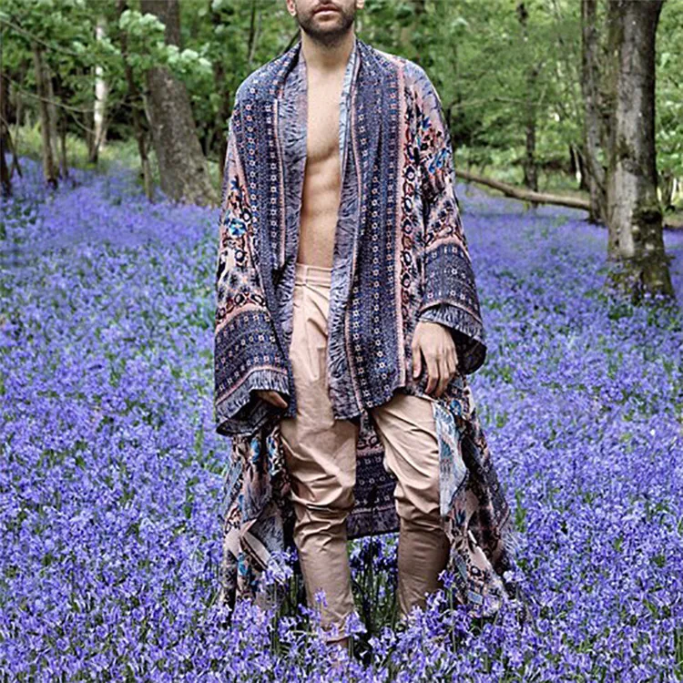 Мужская винтажная дышащая Пляжная футболка с принтом в этническом стиле 2020 |