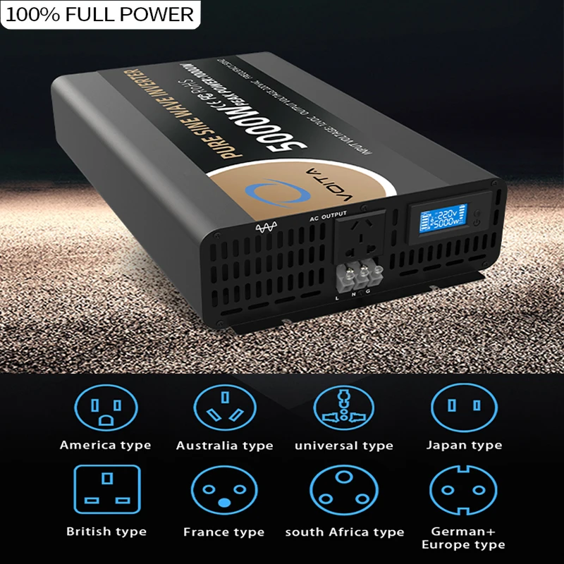 Высокочастотный инвертор немодулированного синусоидального сигнала 5000 Вт 24 В 48