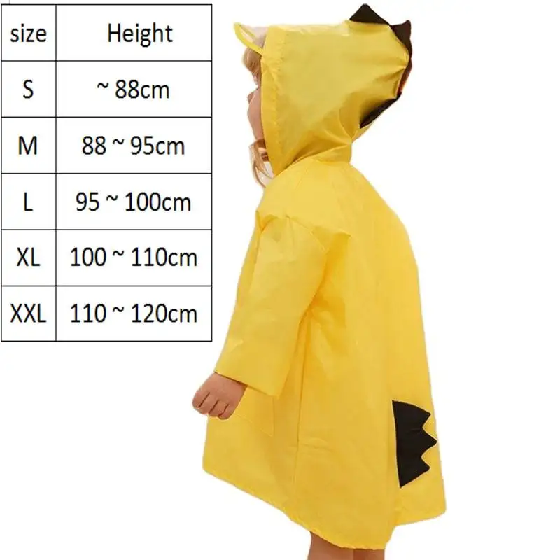 Непромокаемый дождевик с динозавром полиэстеровый плащ для малышей детское