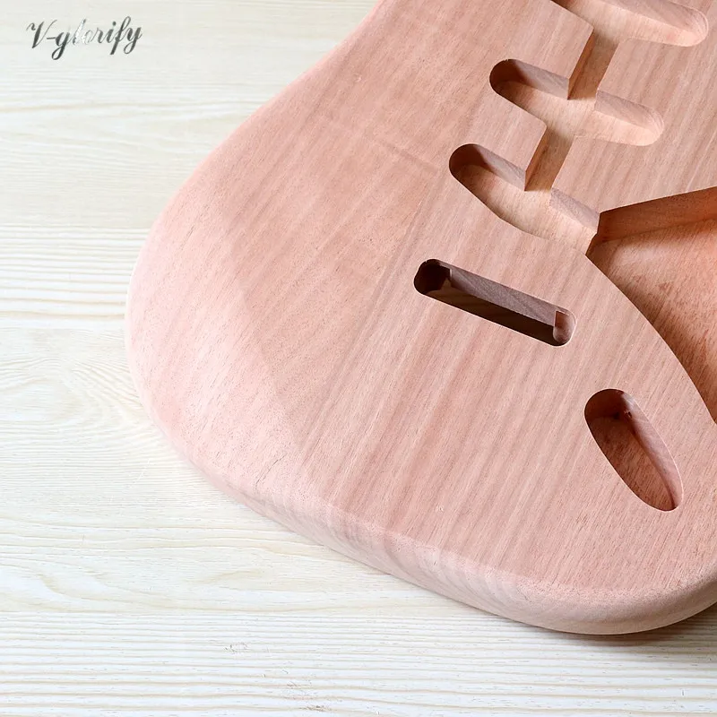 neue ankunft st gitarre körper mahagoni holz elektrische gitarre körper natürliche farbe strat körper st gitarre barrel körpe