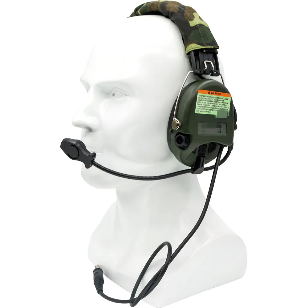 TCIHEADSET Tactical MSASORDIN Airsoft Headset Electronic Shooting Headphone Military Anti-noise Hunt Earmuffs+Tactical U94 ptt