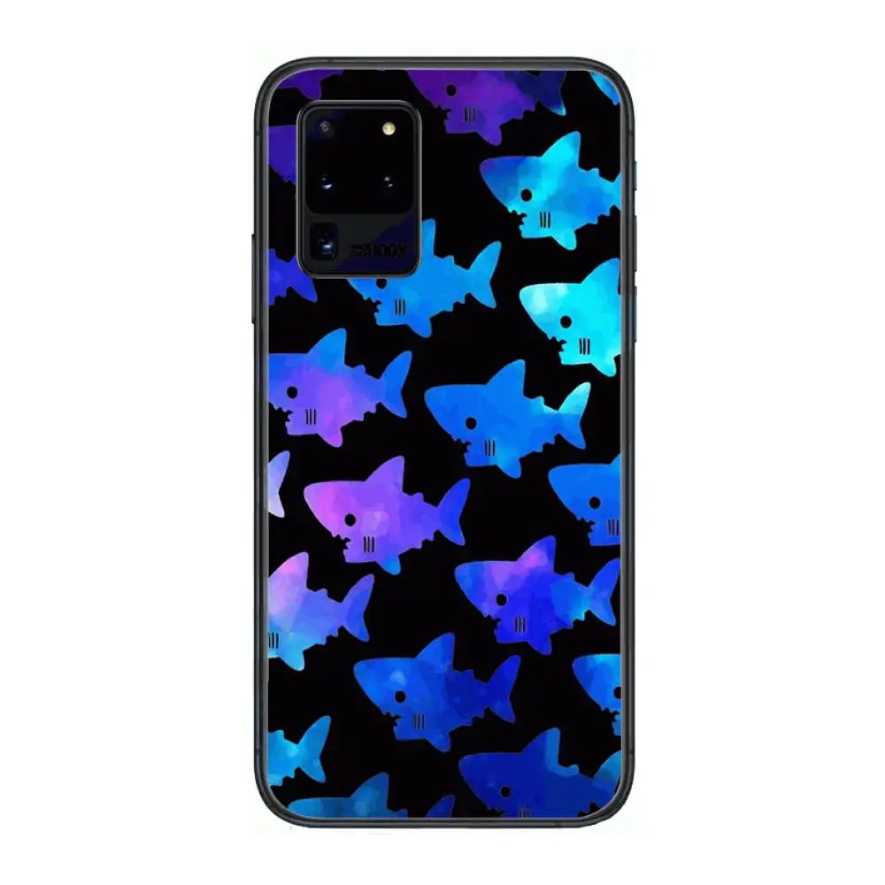 

Shark wallpaper Phone cover hull For SamSung Galaxy S 6 7 8 9 10 20 21 Plus Edge E note 5G Lite Ultra black soft bumper