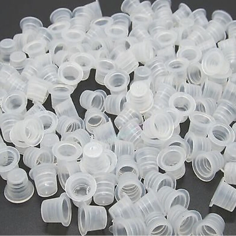 

medium-sized 13mm 1000 PCS/Bag Plastic Tattoo Ink Cap Cup for Needle Tip Grip Power super quality