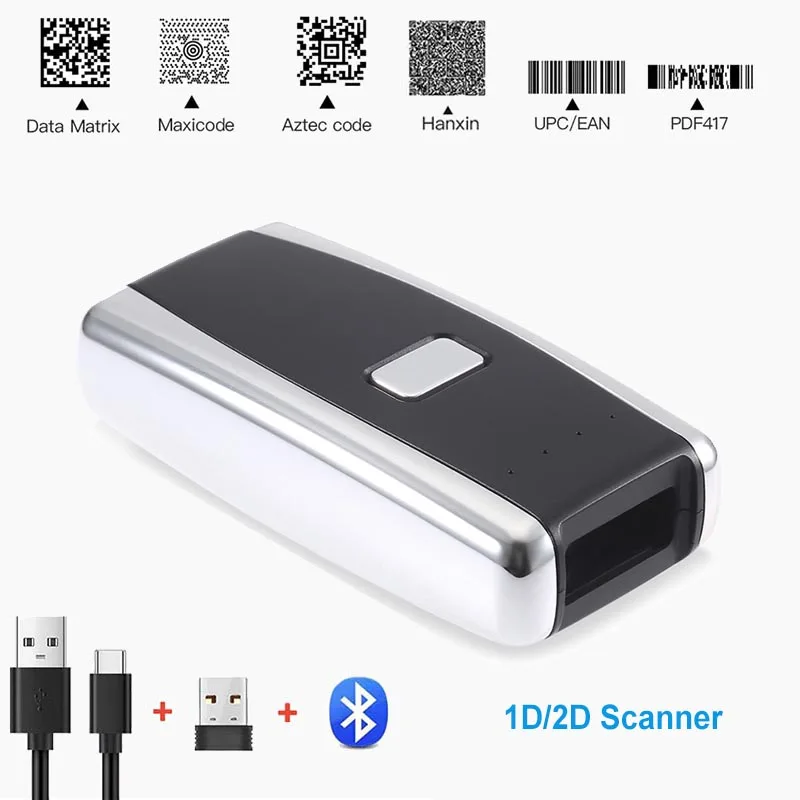 Портативный сканер штрих кода PDF417 Bluetooth 1D для супермаркета|Сканеры| |