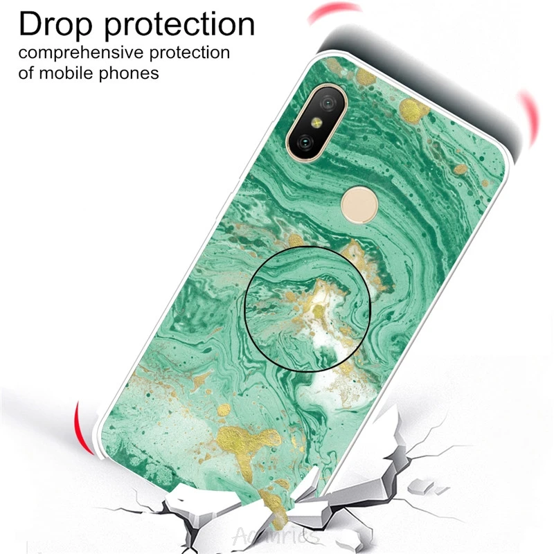 Роскошный Мраморный чехол для xiaomi redmi note 6 pro 6pro 7a 6a mi a2 lite a2lite подставка-держатель