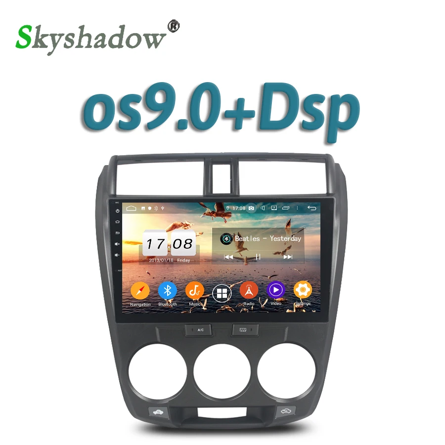 DSP IPS HD Android 10 4 ГБ ОЗУ + 32 8 ядер автомобильный DVD плеер AHD GPS карта RDS радио wifi Bluetooth 5 0