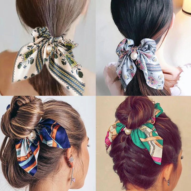 Бантик резинки для волос держатель хвоста Ювелирное Украшение жемчужная резинка
