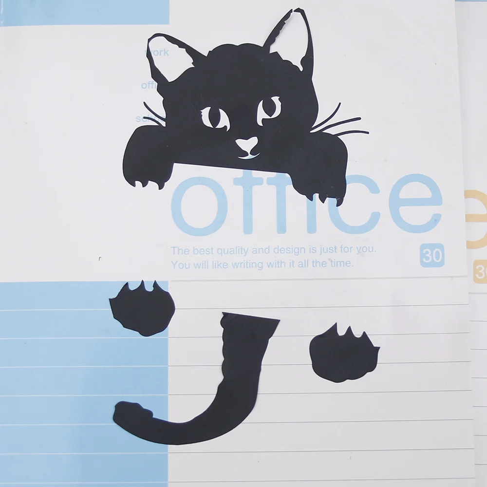 Новые забавные наклейки сделай сам с изображением милого кота на стену украшение