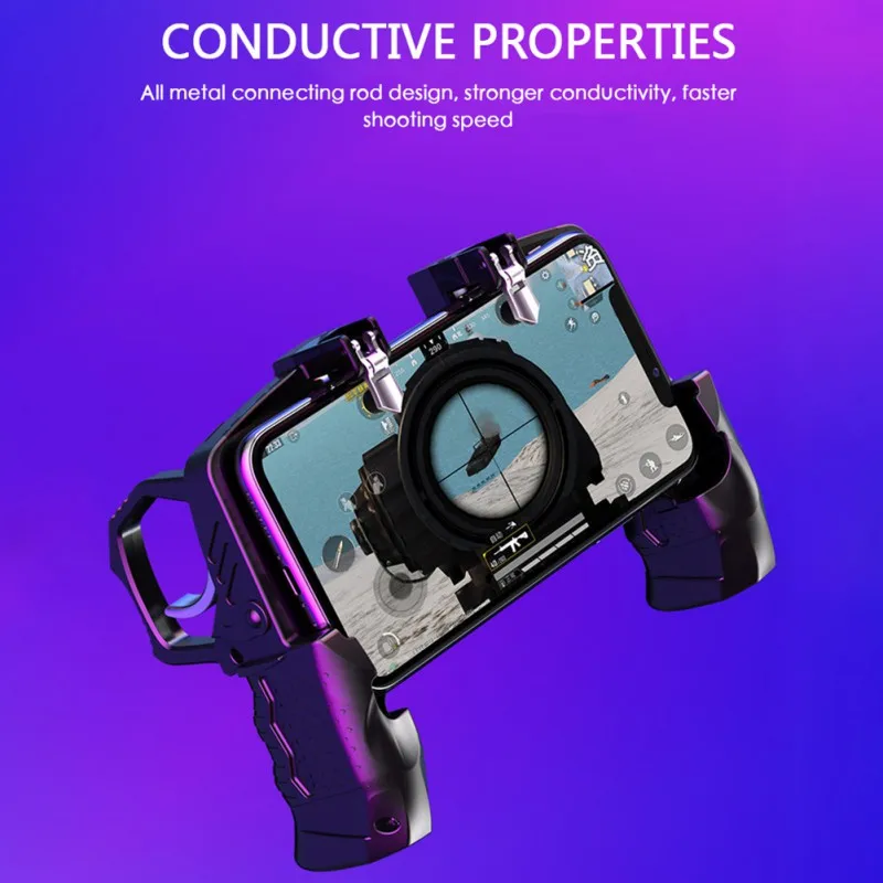 K21 Game Handle PUBG Mobile Phone Gamepad Joystick L1 R1 Trigger Shooter Controller For iPhone SamSung Xiaomi | Электроника