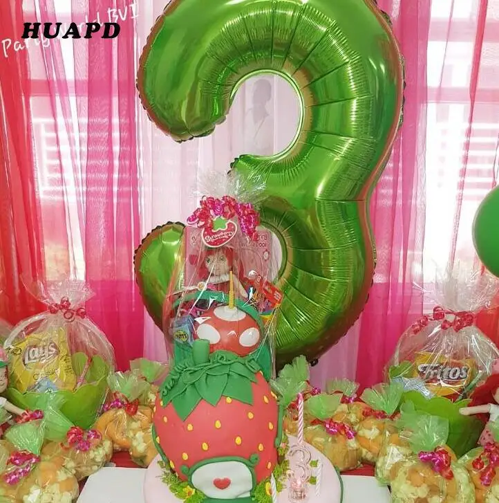 1 шт. 40 дюймов Зеленый Фольга номер воздушные шары Новый цифровой гелий Globos