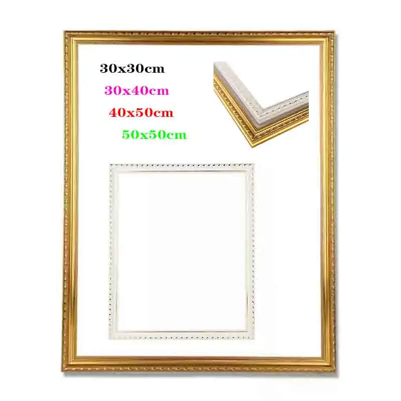 

40x40 Wood Frame Wall Diamond Painting Embroidery Picture Frame Photo Frame Outter Frame For Diy Canvas Oil Painting By Numbers