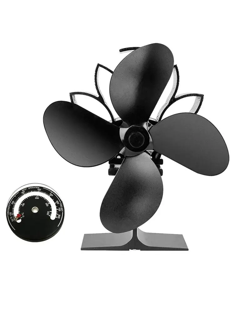 

Heat Powered Stove Fan with Warm Air for Wood Log Burner and Fireplace