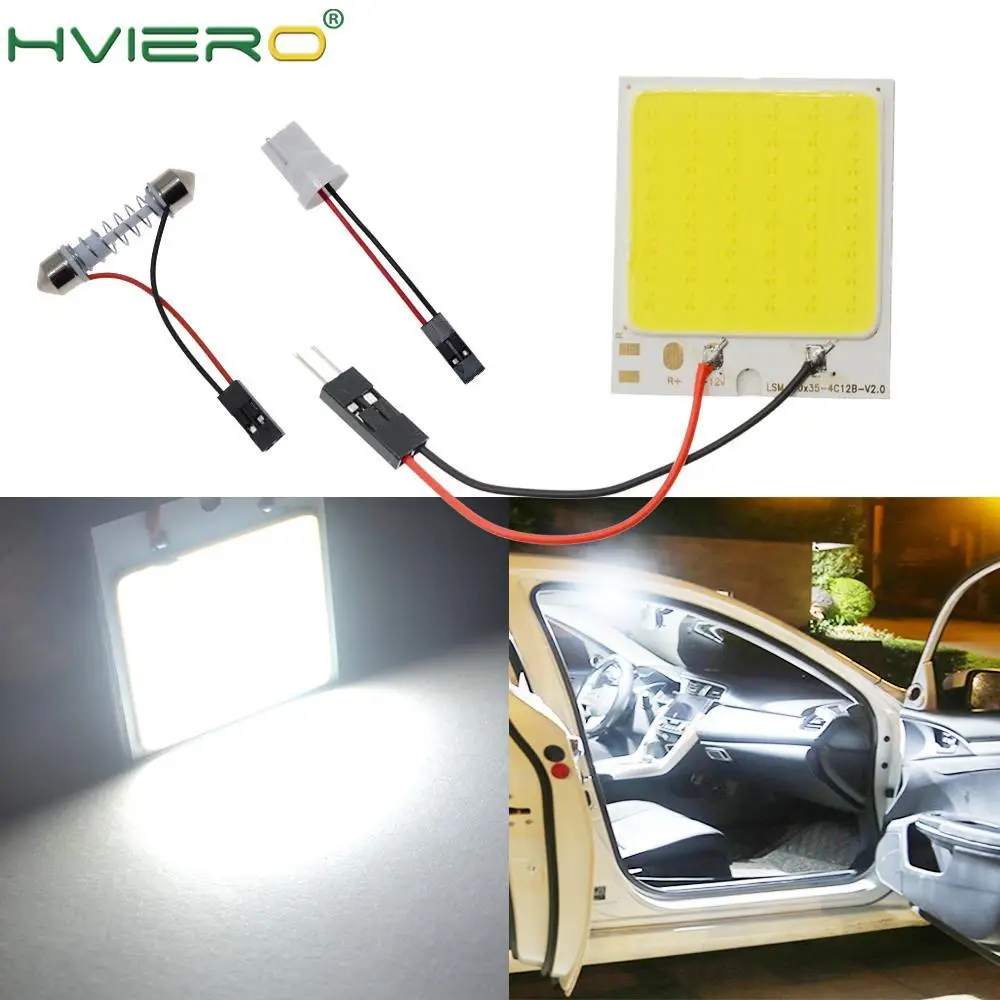 Светодиодная панель 48Smd C5W Cob с белым клином лампа для салона автомобиля чтения