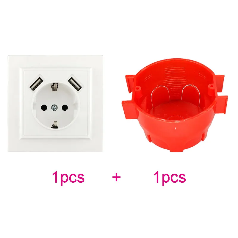Настенная розетка usb двойной зарядка через USB Порты и разъёмы 5 В 2A стены