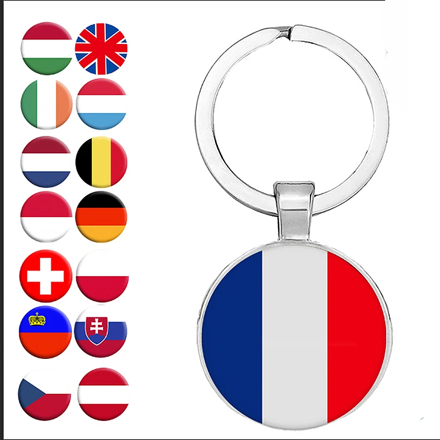 Индивидуальные национальные брелоки с флагом Великобритания Франция Netherland