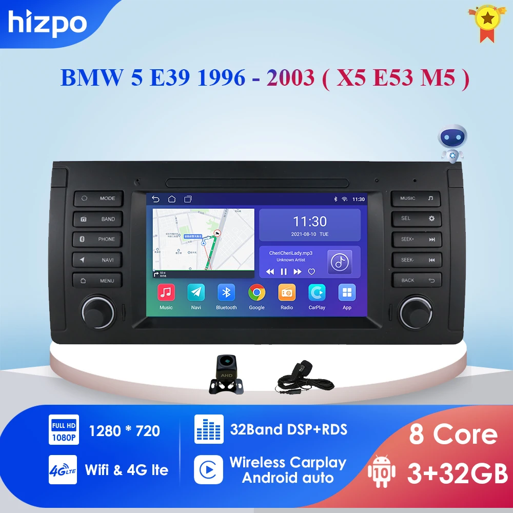 Carplay 4G головное устройство Android 10 0 Автомобильный мультимедийный плеер 7 дюймов