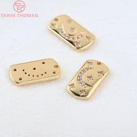13244pcs 10x19mm 24k gold color brass with ziron moon star charms pendants high quality for diy jewelry making findings