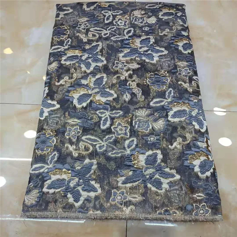 Новый дизайн Африканское парчовое кружево ткань свадебное платье Высокая