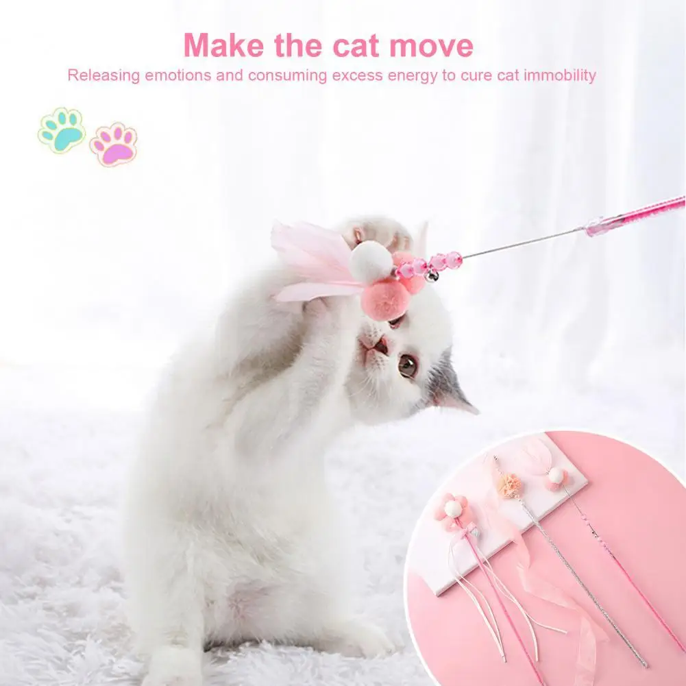 

Entertainmental Harmless Pet Cats Tassel Teaser with Bell Pet Supplies