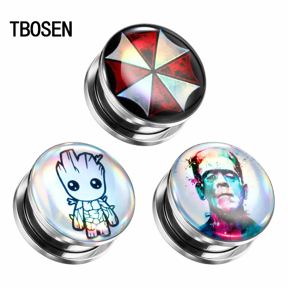 Серьги-расширители TBOSEN из нержавеющей стали для пирсинга модные украшения ушей с