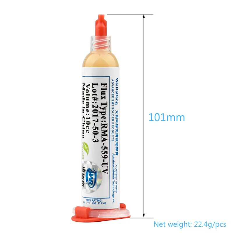 

10CC BGA Syringe Solder Flux Paste RMA-223/559-UV Soldering Flux Paste Grease for BGA SMD PCB PGA Repair Tools