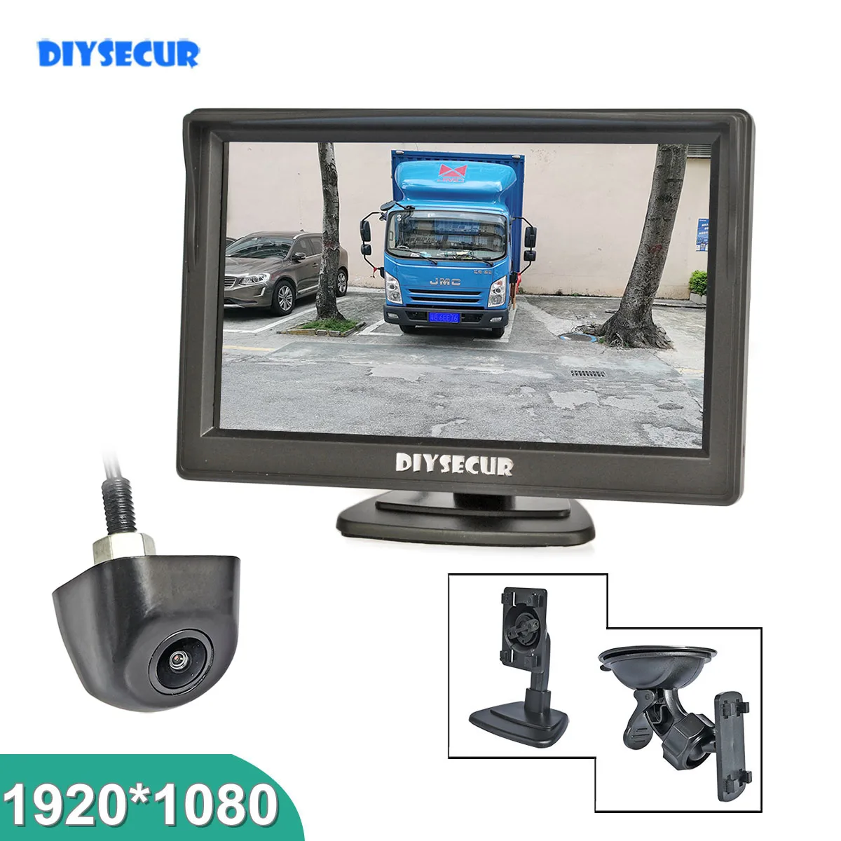 

DIYSECUR 5" AHD Backup Car Monitor 1920*1080P HD 170 Degree Starlight Night Vision Cam Vehicle Reverse Car Camera for SUV MPV RV