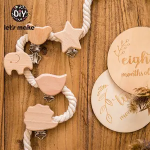 200 шт., деревянные зажимы для соски-пустышки с гравировкой