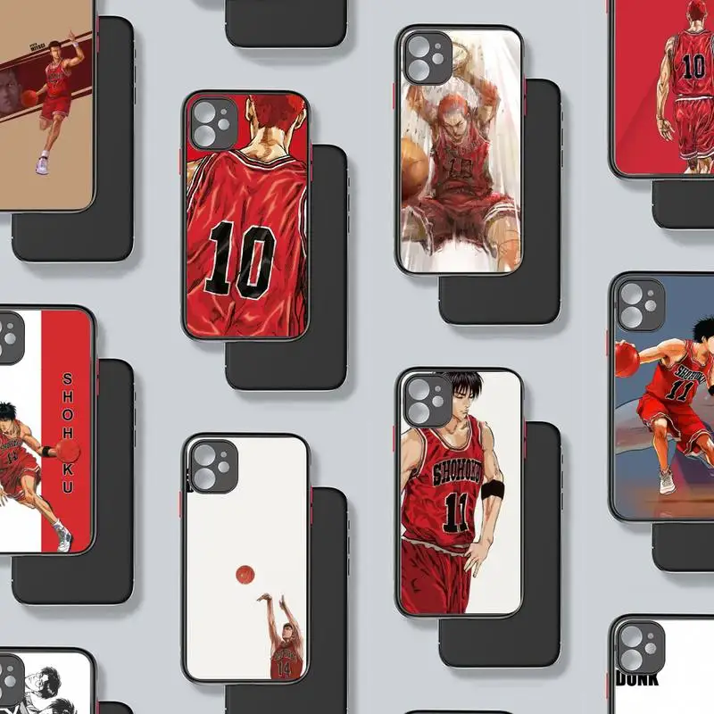 

Slam Dunk Phone Case Matte Transparent for iPhone 7 8 11 12 s mini pro X XS XR MAX Plus coque