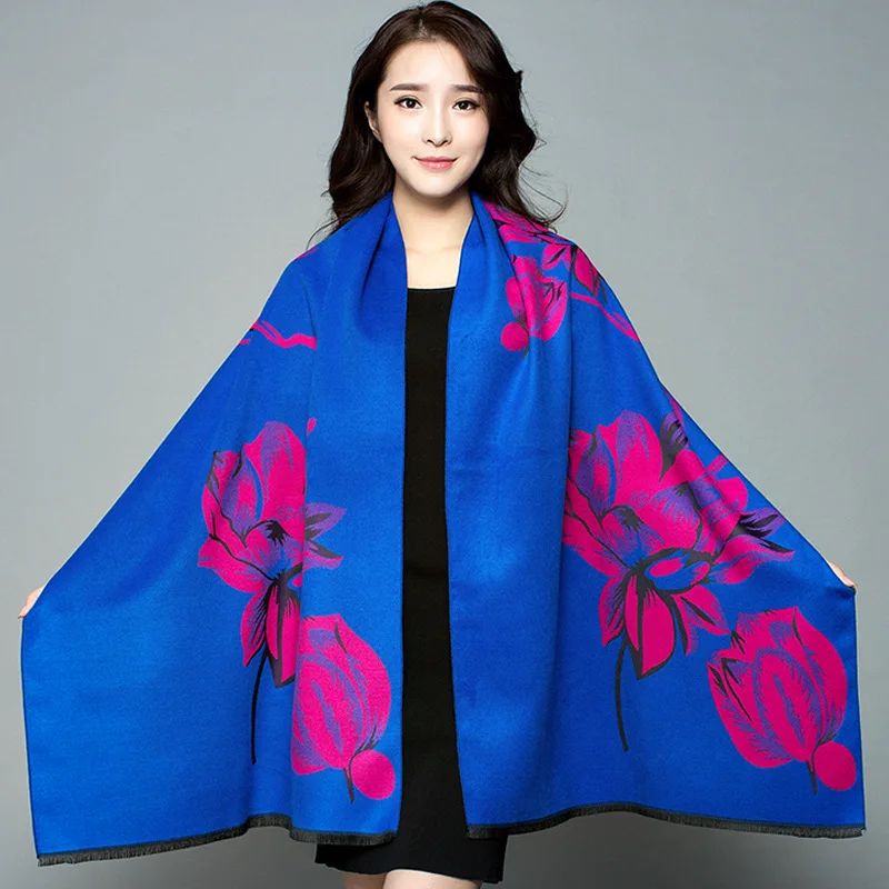 Шаль Для женщин утолщение теплый кашемировый шарф Пашмина негабаритных мягкий