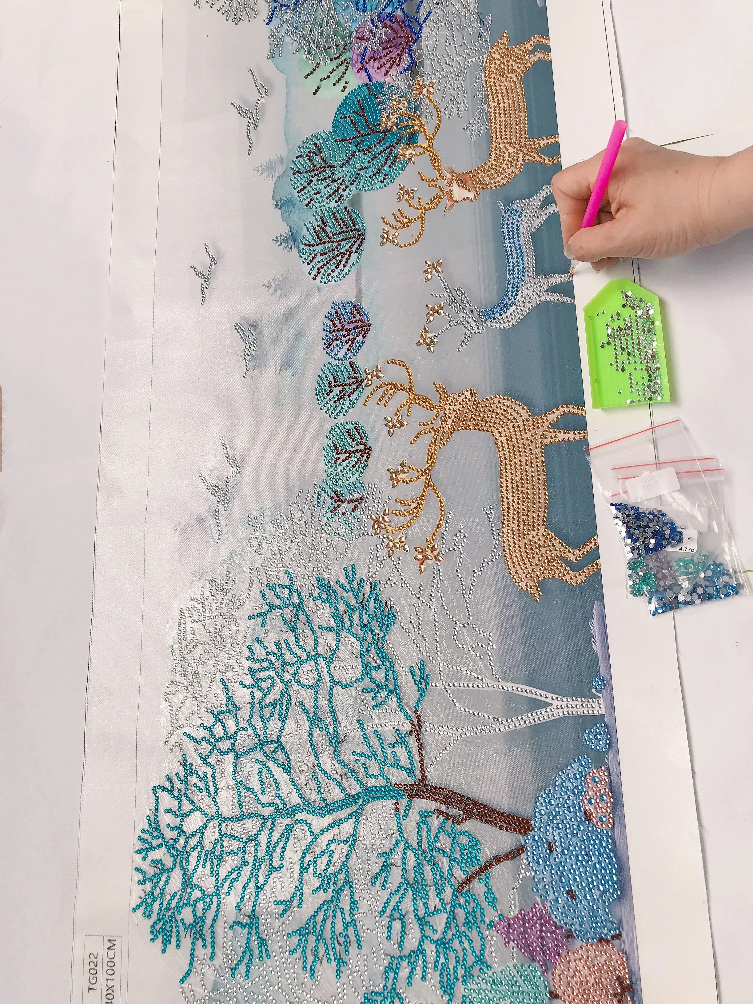

Lucky Deer Special Shaped Diamond Painting 5D Drill Kits Home Round Animal Set Handwork Cross Stitch Mosaic Gift Decoration