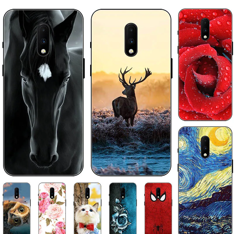 Милые животные чехол с принтом кошки для Oneplus X 7 6 41 &quotЧехол 7T Pro мягкий из ТПУ