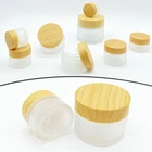 Женская-100 г, мини-стеклянные пустые банки, косметические фантазии, матовая деревянная коробка для лосьона, многоразовые бутылки