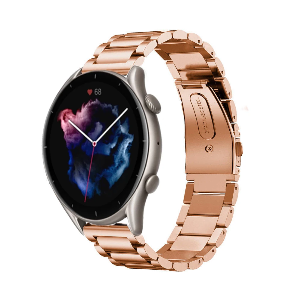 

Браслет из нержавеющей стали для Xiaomi Huami Amazfit GTR 3 Pro, металлический ремешок для часов Amazfit GTS 3 GTR 2 2e Stratos Bip U Pro