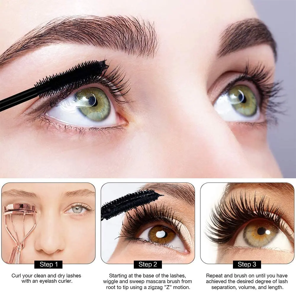 3pcs/lot Ucanbe 4D Plus Lengthening Thick Mascara Dramatic Length and Volume Perfect Lash Combination Waterproof Smudge Proof |