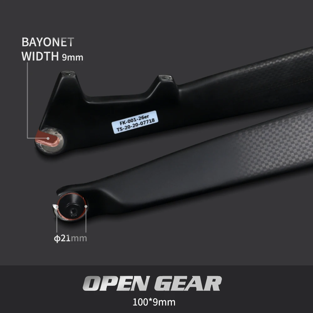 Вилка велосипедная матовая из углеродного волокна 1-1/8 дюйма 26/27 5/29er 28 6 мм | Спорт и