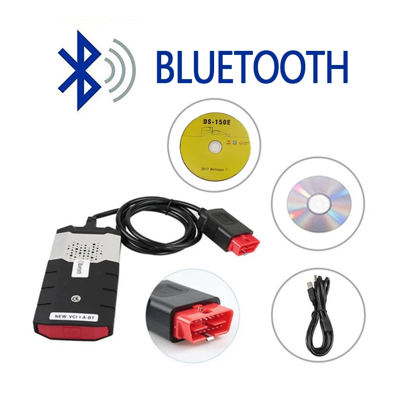OBD 2017 R3 VCI vd ds150e Bluetooth 2017.R1 белобочка диагностический инструмент для ремонта obd2