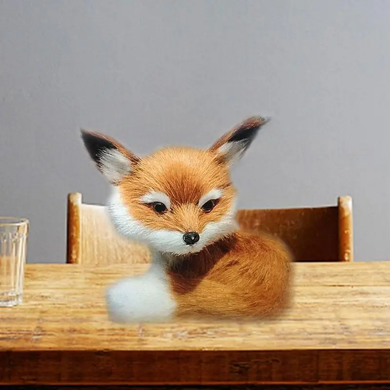 

Simulation Little Fox 100% New Quality Cute Little Fox Decorations Home Toy Dolls Car Interior As Used Model Can Be Gifts F2Z7