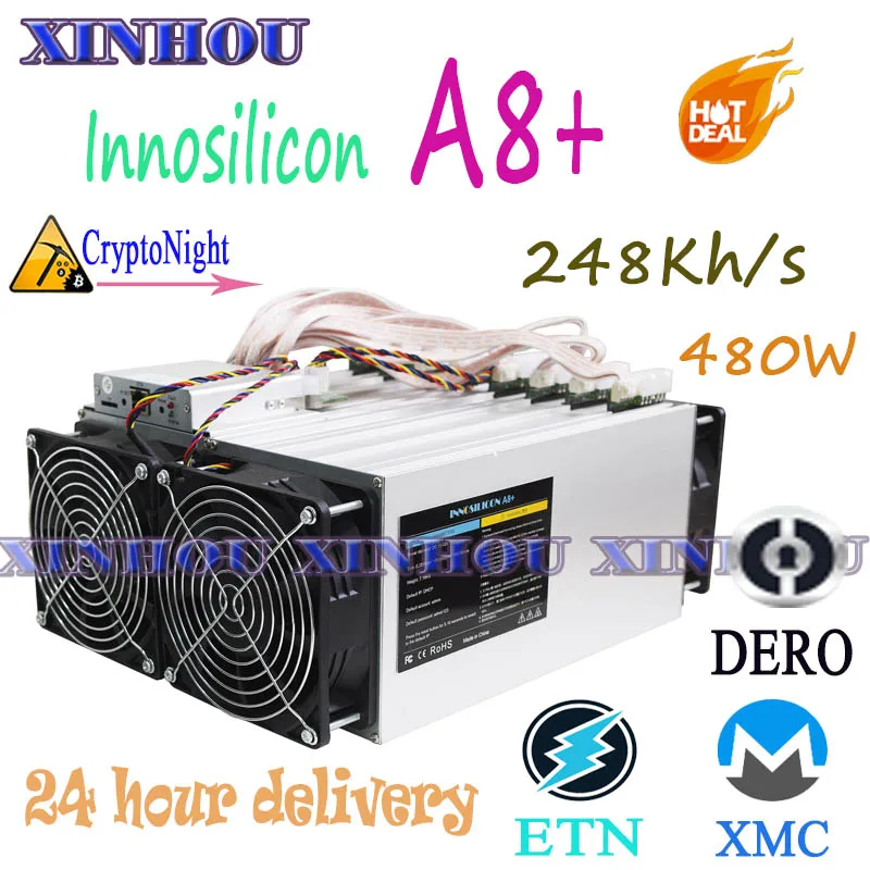 Майнер ASIC Innosilicon A8 + б/у 248K Криптонит XMC DERO лучше чем antminer S9 Z9 T15 S15 L3 Whatsminer M3X M21s