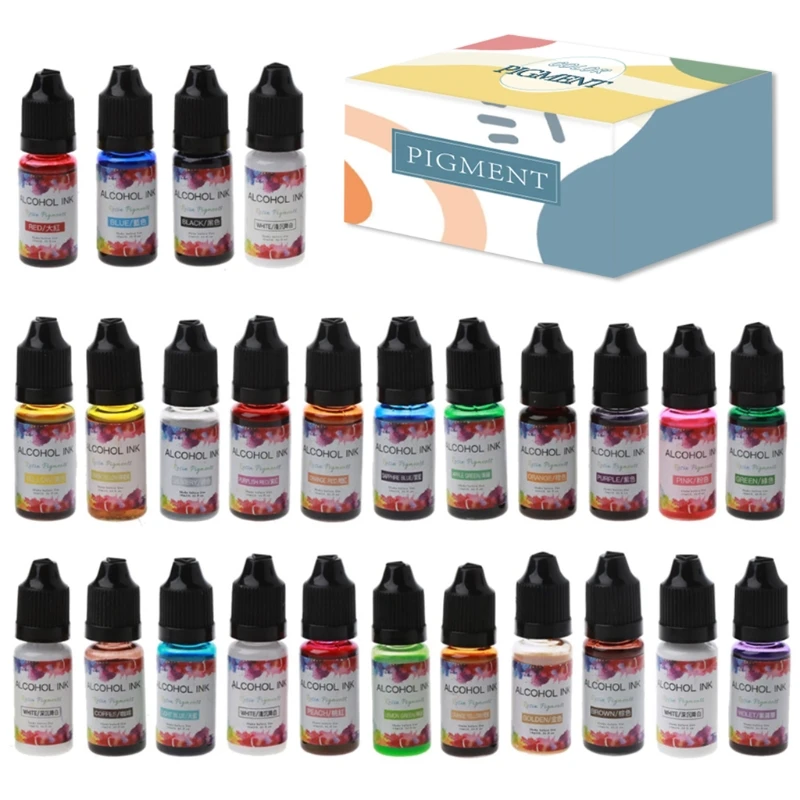 

26 Colors Epoxy Pigment Color Fine Manual DIY Crafts Colorant Blooming Fluid Painting 3D Rendering