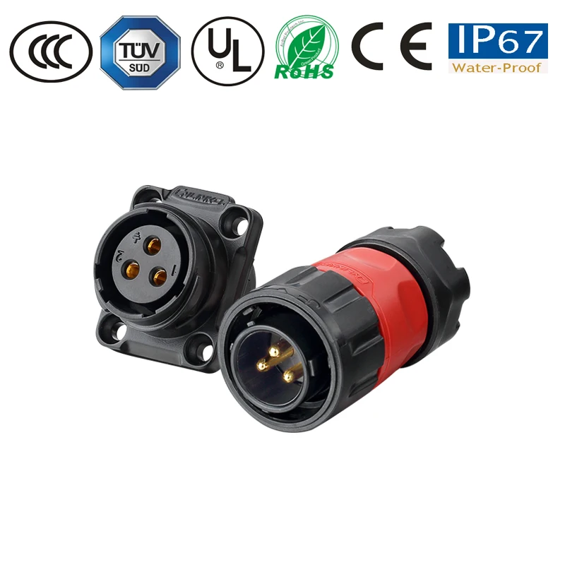 IP67 паяльный кабель/панельный соединитель Водонепроницаемый Кабельный штекер