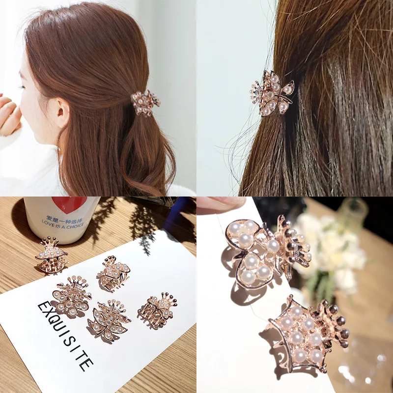 

Ladies Hairpin Claw Pearl Headdress Elegant Fashion Hairpin Headdress Girl Hairpin Hair Accessories Velvet Hairspray Hair Pin