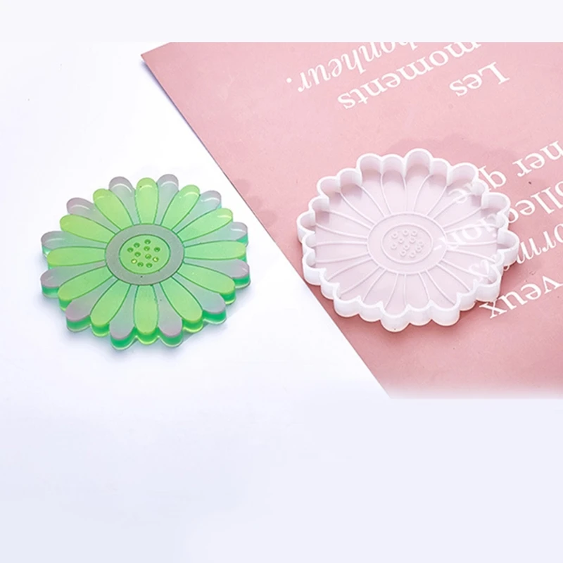 

Coaster Resin Molds Silicone Flower Coaster Mold Epoxy Resin Casting Molds AXYD