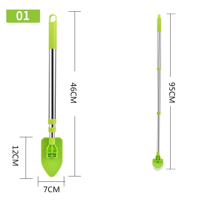 

Long Handle Cleaning Brush Replaceable Sponge Mop Floor Scalable Household Cleaning Tool For Kitchen Bathroom Wipe Window Tool