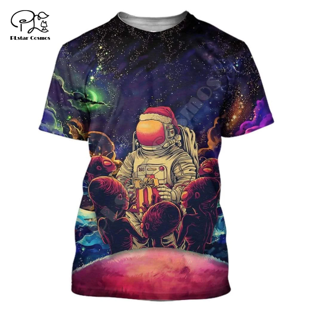 

PLstar Cosmos 3DPrint Newfashion Summer Astronaut Surfing Daily Casual Unisex Men/Women T-Shirt Harajuku Streetwear Funny Style1