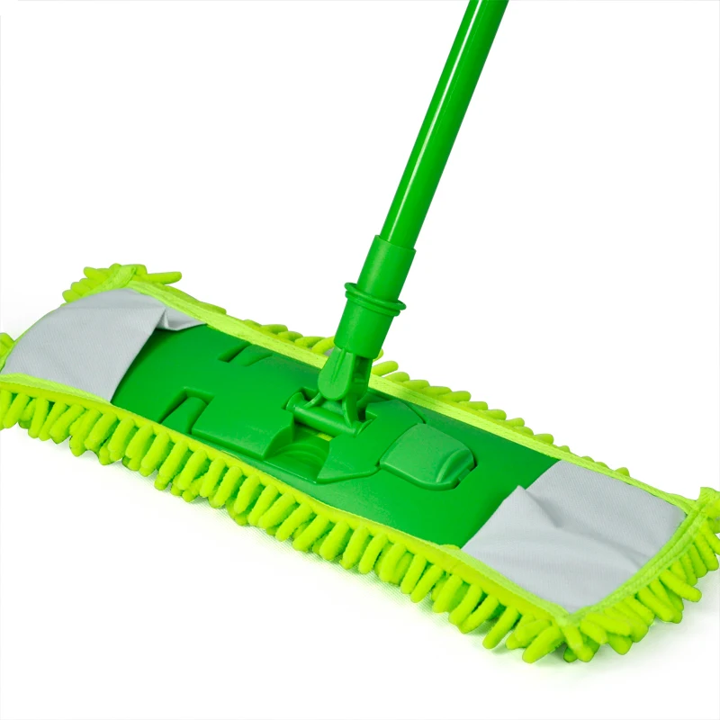 NEW Extendable minifibre Mop Cleaner Sweeper Wooden Laminate Tile Floor Wet Dry - Green | Дом и сад