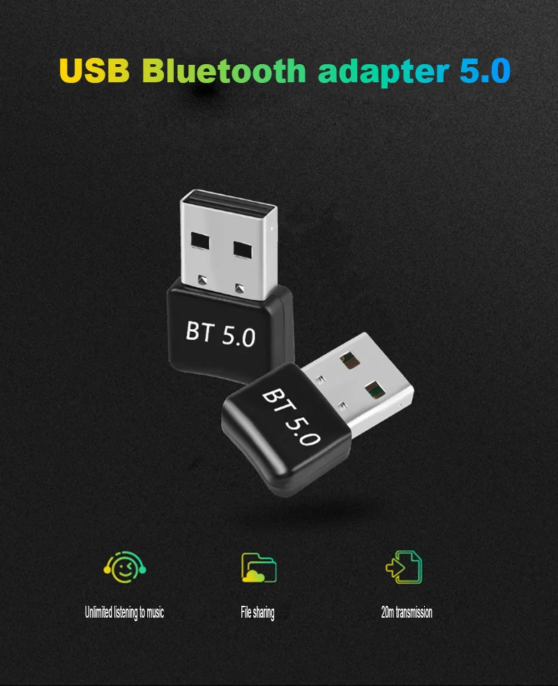 TEROW USB Bluetooth-совместимый адаптер 5 0 USB2.0 3 Мбит/с RTL8761BUV чип передатчик приемник ключ